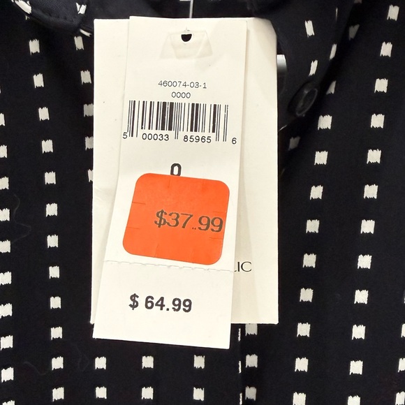 Banana Republic button down Blue White Polka Dot career NWT Size 00 - Picture 8 of 10